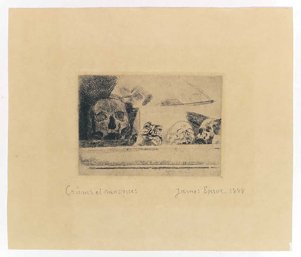 Crânes et Masques (E. 29), 1888 von James Ensor