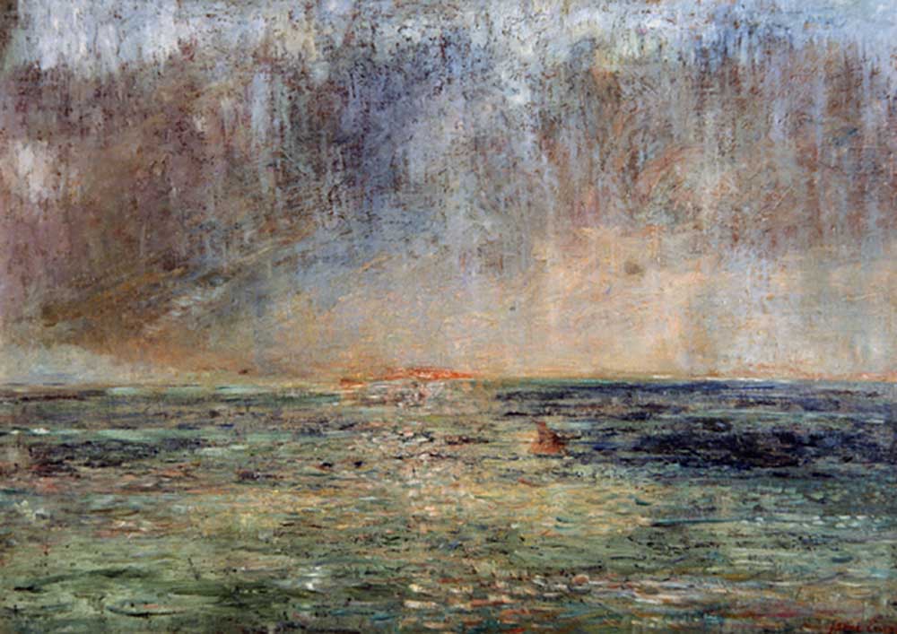 Großer Seestück (Sonnenuntergang), 1885, von James Ensor (1860-1949), Belgien, 19. Jahrhundert von James Ensor