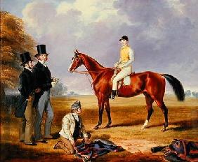 Dr. Fothergill Rowlands of Nantyglo on Tom Llewelyn Brewer's Horse, 'Bold Navy' c.1847-51