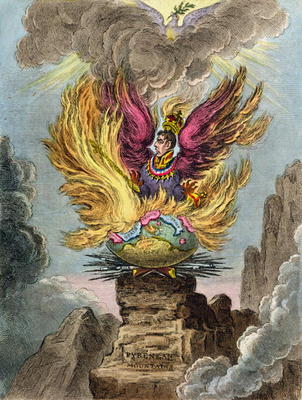 Apotheosis of the Corsican Phoenix, published by Hannah Humphrey in 1808 (hand-coloured etching) von James Gillray