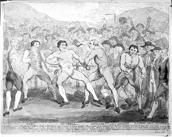 Boxing match between Thomas Futrell and John Jackson, June 9th 1788 von James Gillray