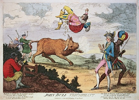 John Bull Triumphant, published by William Humphrey, 4th January 1780 von James Gillray