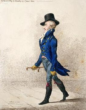 Portrait of a Man, published by Hannah Humphrey in 1803 (hand-coloured etching) 19th