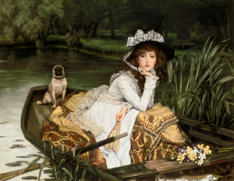 Young Woman in a Boat, or Reflections von James Jacques Tissot
