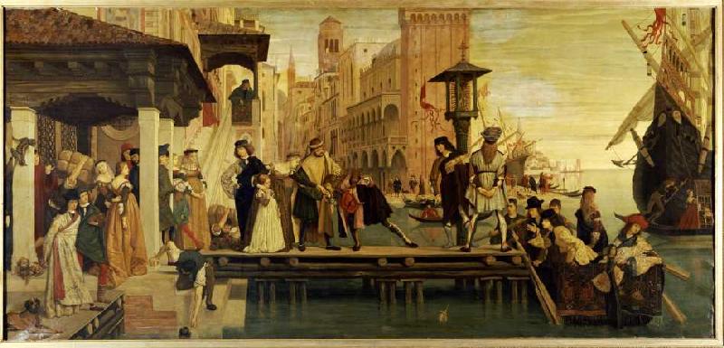 Die Abfahrt des verlorenen Kindes von Venedig von James Jacques Tissot