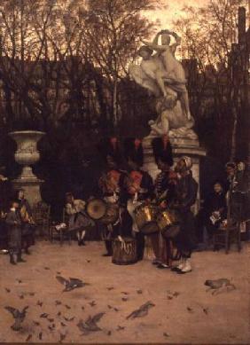 Beating the Retreat in the Tuileries Gardens 1867