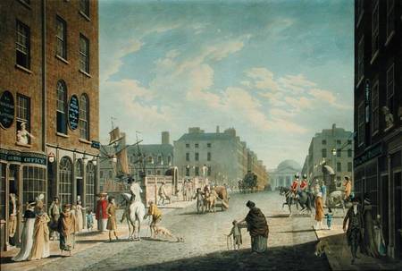 Capel Street with the Royal Exchange, Dublin von James Malton