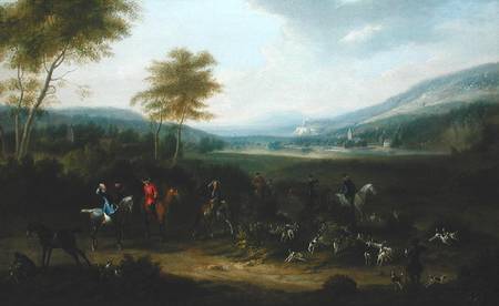 A Hunting Party in a Landscape von James Ross