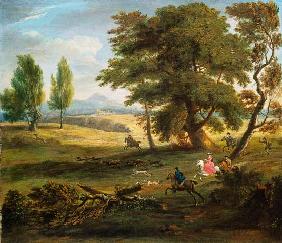 Hunting Party in an Extensive Landscape