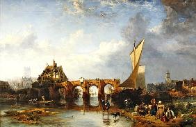 The Pont des Treilles on the river Maine at Angers