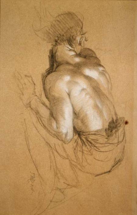 Crouching Man, study for 'The Triumph of Wellington' von James Ward