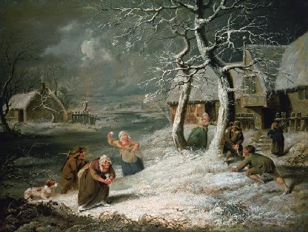 Peasants Snowballing c.1790