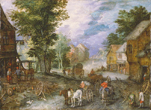 Dorflandscahft mit Schmiede von Jan Brueghel d. Ä.