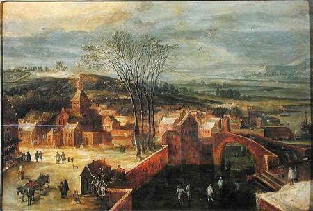 Landscape with Skaters von Jan Brueghel d. Ä.
