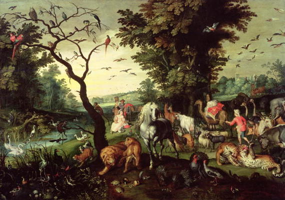The Animals Entering Noah's Ark (oil on panel) von Jan Brueghel d. Ä.