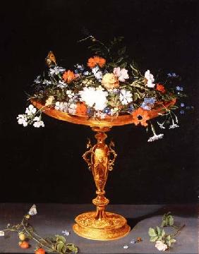 Flowers in a Golden Tazza 1612