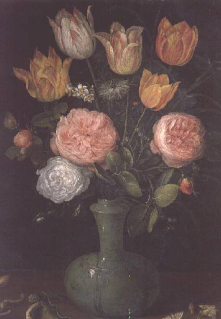 Vase of Flowers with Diamonds on the Table von Jan Brueghel d. Ä.