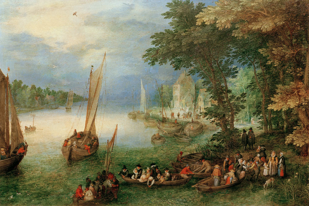 River Landscape / 1605 von Jan Brueghel d. J.