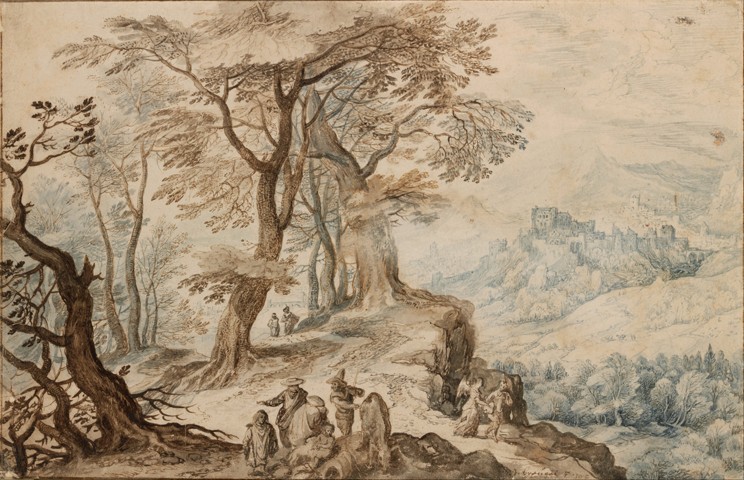 Landschaft mit Tobias und dem Engel von Jan Brueghel d. J.