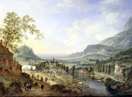 A Village Fete in the Rhine Valley von Jan Griffier d.Ä.