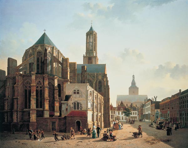 Blick auf Chor und Turm von Utrechter Dom von Jan Hendrik Verheyen