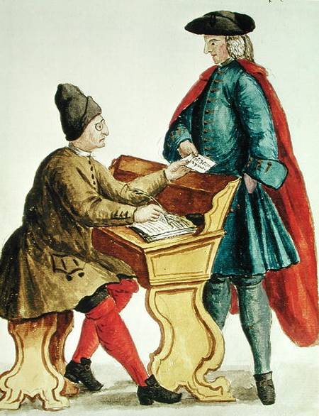 Playing the Venetian Lottery (pen von Jan van Grevenbroeck