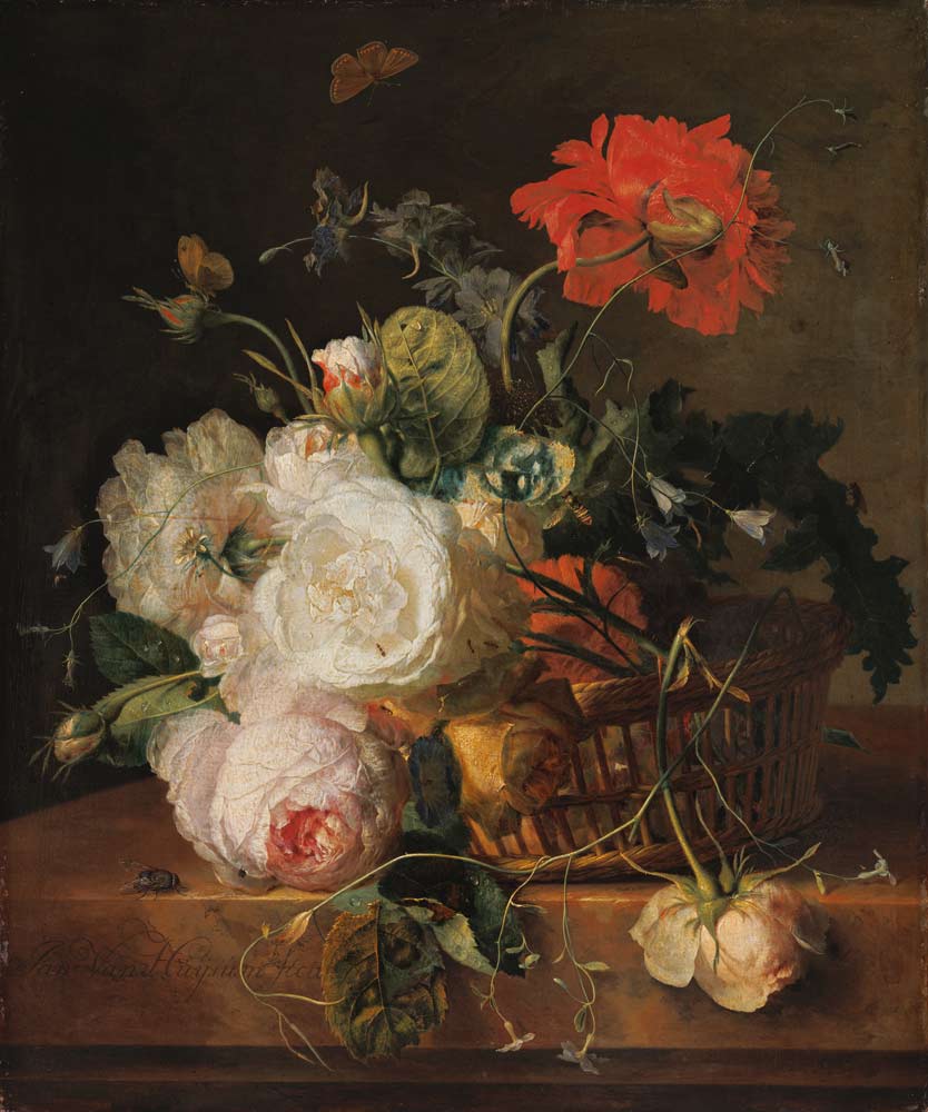 Korb mit Blumen von Jan van Huysum