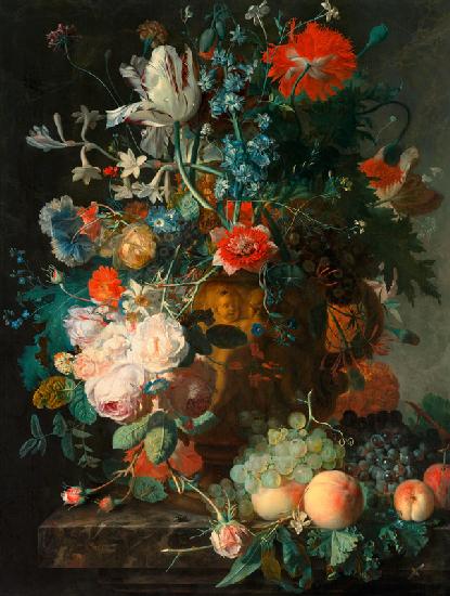 Stillleben mit Früchten und Blumen 1720