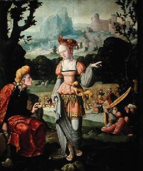 Ruth and Naomi in the field of Boaz c.1530-40