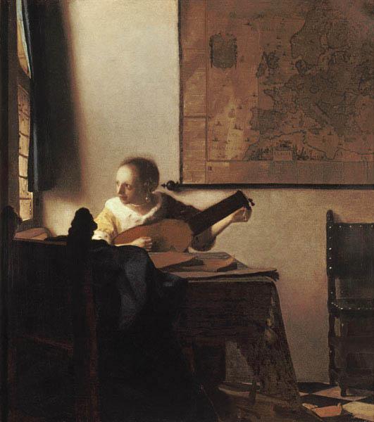 Lautenspielerin am Fenster um 1664