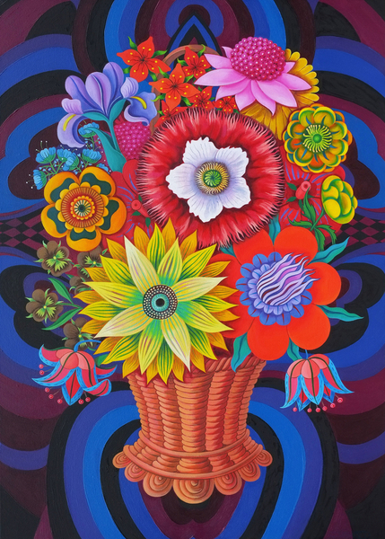 Blooms in a basket von Jane Tattersfield