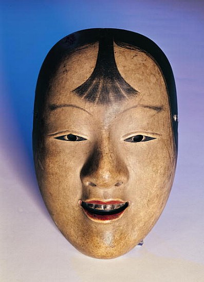 Noh theatre mask of a young boy called Kasshiki, 15th-19th century (lacquered wood) von Japanese School