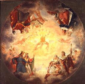 Glory of St. Genevieve, study for the cupola of the Pantheon c.1812