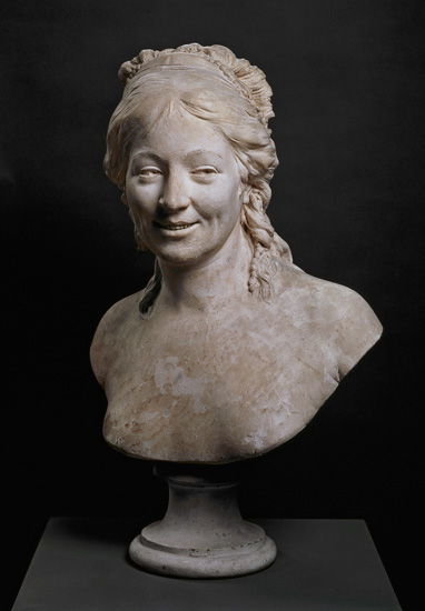 Portrait bust of Madame Houdon, the wife of the artist von Jean-Antoine Houdon