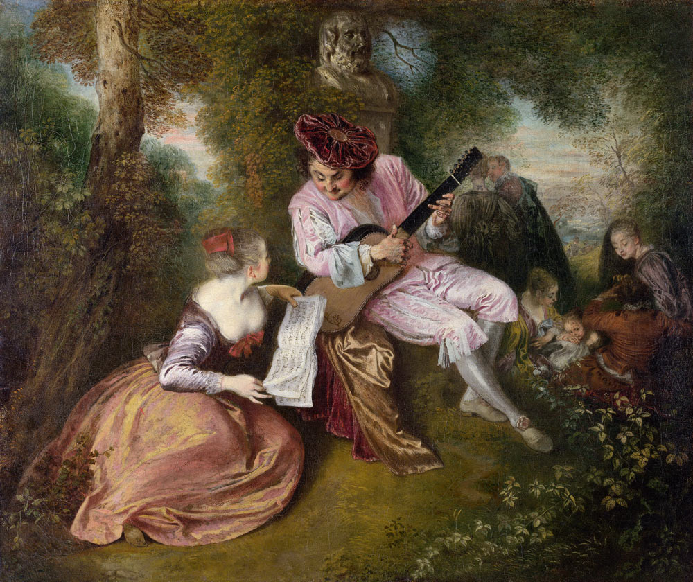 Die Tonleiter der Liebe (La Gamme d'Amour) von Jean Antoine Watteau