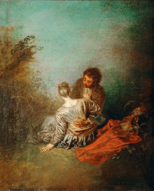 Le faux pas (Der Fehltritt) von Jean Antoine Watteau