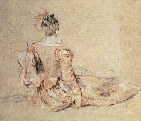 Study of a woman seen from the back, 1716-18