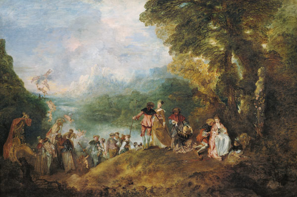 Die Einschiffung nach Kythera. von Jean-Antoine Watteau