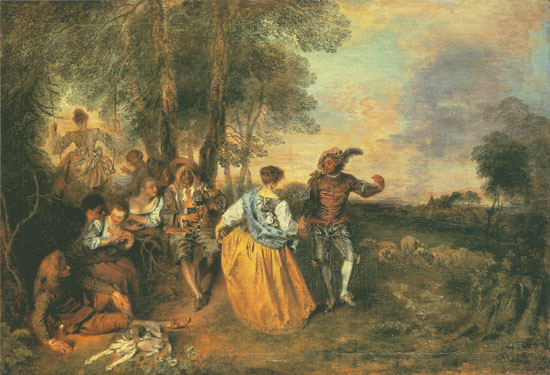 Die Hirten von Jean-Antoine Watteau