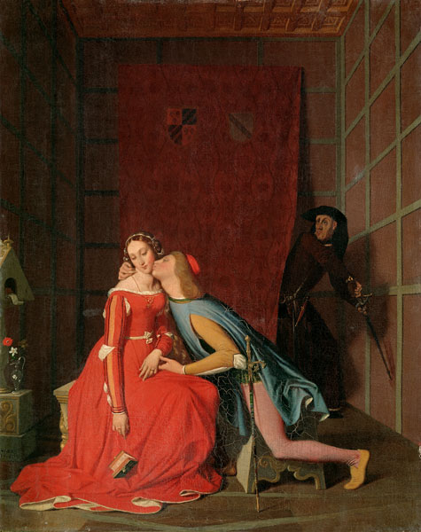 Paolo und Francesca da Rimini von Jean Auguste Dominique Ingres