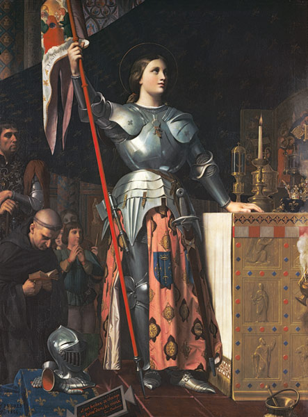 Joan of Arc (1412-31) at the Coronation of King Charles VII (1403-61) 17th July 1429 von Jean Auguste Dominique Ingres
