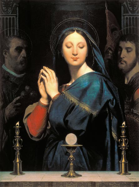 The Virgin with the Host von Jean Auguste Dominique Ingres