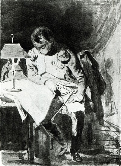 Napoleon studying his maps lamplight, c.1800 von Jean Auguste Dominique Ingres