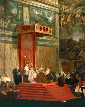 Pope Pius VII (Luigi Barnaba Chiaramonti) (1742-1823) attending chapel 1820
