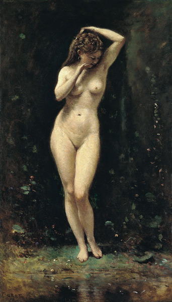 Dianas Bad (Das Brunnen) von Jean-Baptiste Camille Corot