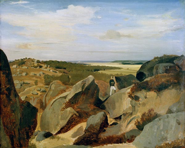Artiste passant dans un chaos von Jean-Baptiste Camille Corot