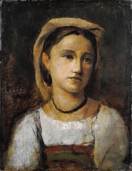 Bildnis eines italienischen Mädchens. von Jean-Baptiste Camille Corot