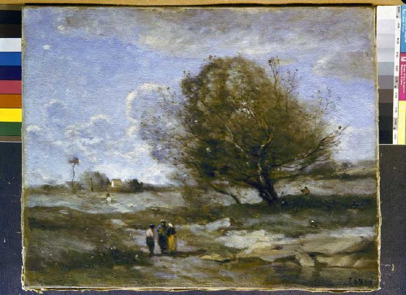 Landschaft in der Picardie von Jean-Baptiste Camille Corot