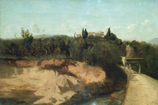 Landschaft in Italien von Jean-Baptiste Camille Corot