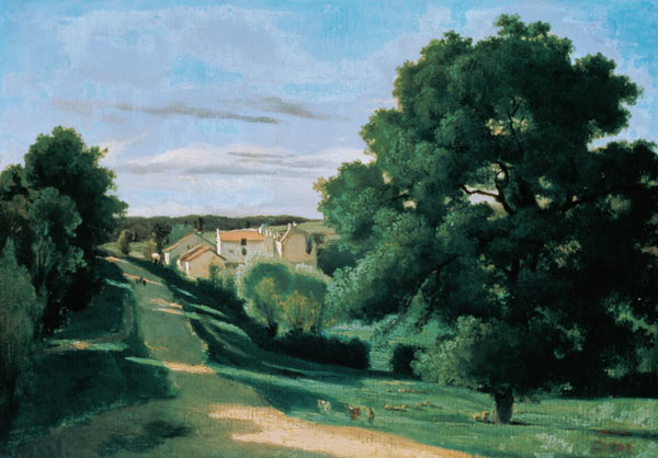 Landscape: Le Petit Charville, near Ville d'Array von Jean-Baptiste Camille Corot
